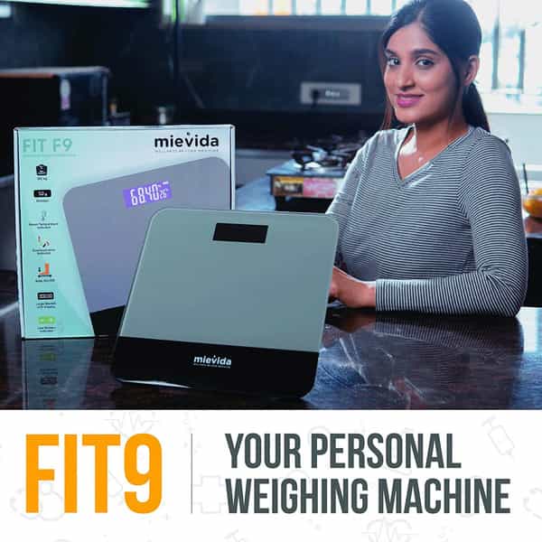 Mievida Fit F9 Personal Digital Weighing Machine With Large Backlight Lcd Display