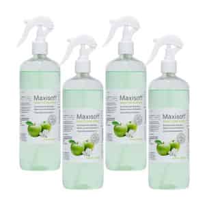 Maxisoft Green Apple Sanitizer Spray | Aloe Vera Neem & Vitamin E (500 Ml Pack Of 4)