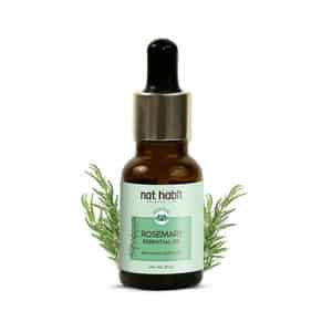 Nat Habit Pure Rosemary Essential Oil For Women & Men | Hair Growth | Hair Fall & Acne | 15ml