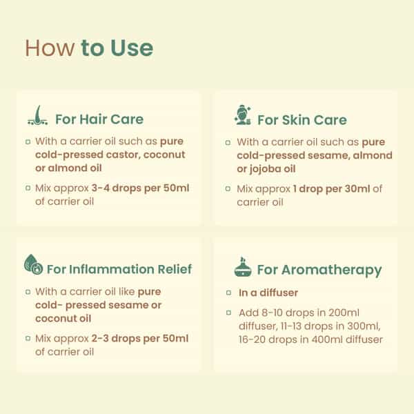 Nat Habit Pure Rosemary Essential Oil For Women & Men | Hair Growth | Hair Fall & Acne | 15Ml