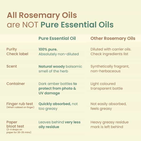 Nat Habit Pure Rosemary Essential Oil For Women & Men | Hair Growth | Hair Fall & Acne | 15Ml