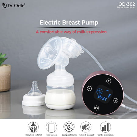 Dr. Odin Od302 Electric Breast Pump Portable & Compact Usb Charging Cable | 3 Modes Pink 1Y Warranty