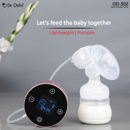 Dr. Odin Od302 Electric Breast Pump Portable & Compact Usb Charging Cable | 3 Modes Pink 1Y Warranty