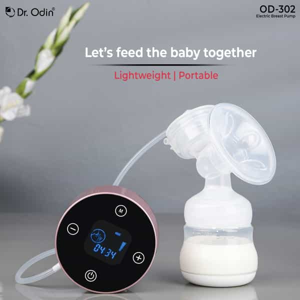Dr. Odin Od302 Electric Breast Pump Portable & Compact Usb Charging Cable | 3 Modes Pink 1Y Warranty