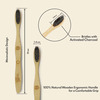 Imvelo Bamboo Toothbrush|Biodegradable, Eco-Friendly, Charcoal Activated Soft Bristles|Adult, 6 Pcs