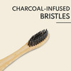 Imvelo Bamboo Toothbrush|Biodegradable, Eco-Friendly, Charcoal Activated Soft Bristles|Adult, 6 Pcs