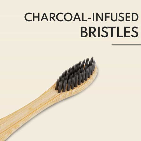 Imvelo Bamboo Toothbrush|Biodegradable, Eco-Friendly, Charcoal Activated Soft Bristles|Adult, 6 Pcs