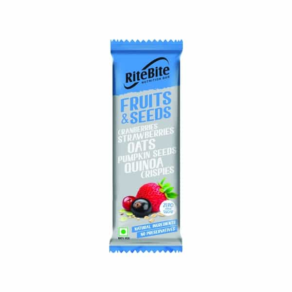 Ritebite Fruit & Seeds Nutrition Bar (Pack Of 12) Box Of 420 G