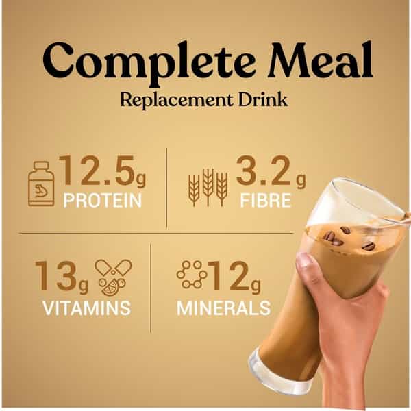 Kapiva Coffee Slim Shake -Meal Replacement Drink Powered - 500 Grams