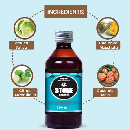 Cipzer Stone Breaker Syrup | Helps To Manage Kidney Stones(Pack Of 1)-200ml