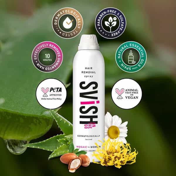 Svish On The Go Hair Removal Spray For Women Pack Of 1 (200Ml) | Made Safe Certified