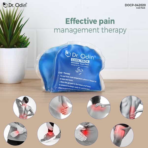 Dr. Odin Reusable Oval Cold Pack For Pain Relief With Washable Cotton Cover And Adjustable | Icepack