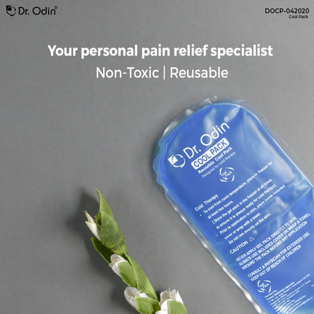 Dr. Odin Reusable Oval Cold Pack For Pain Relief With Washable Cotton Cover And Adjustable | Icepack
