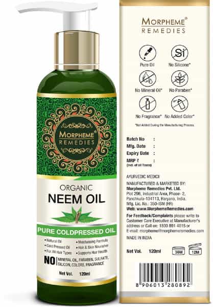 Morpheme Remedies Organic Neem Oil 120Ml
