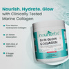Neuherbs Skin Glow Collagen Powder- 200G (Litchi Flavour) With Hyaluronic Acid | Vitamin E & C