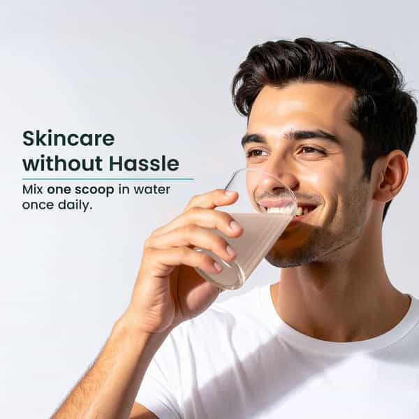 Neuherbs Skin Glow Collagen Powder- 200G (Litchi Flavour) With Hyaluronic Acid | Vitamin E & C