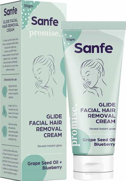 Sanfe Promise Glide Facial Hair Removal Cream- 50 Gm