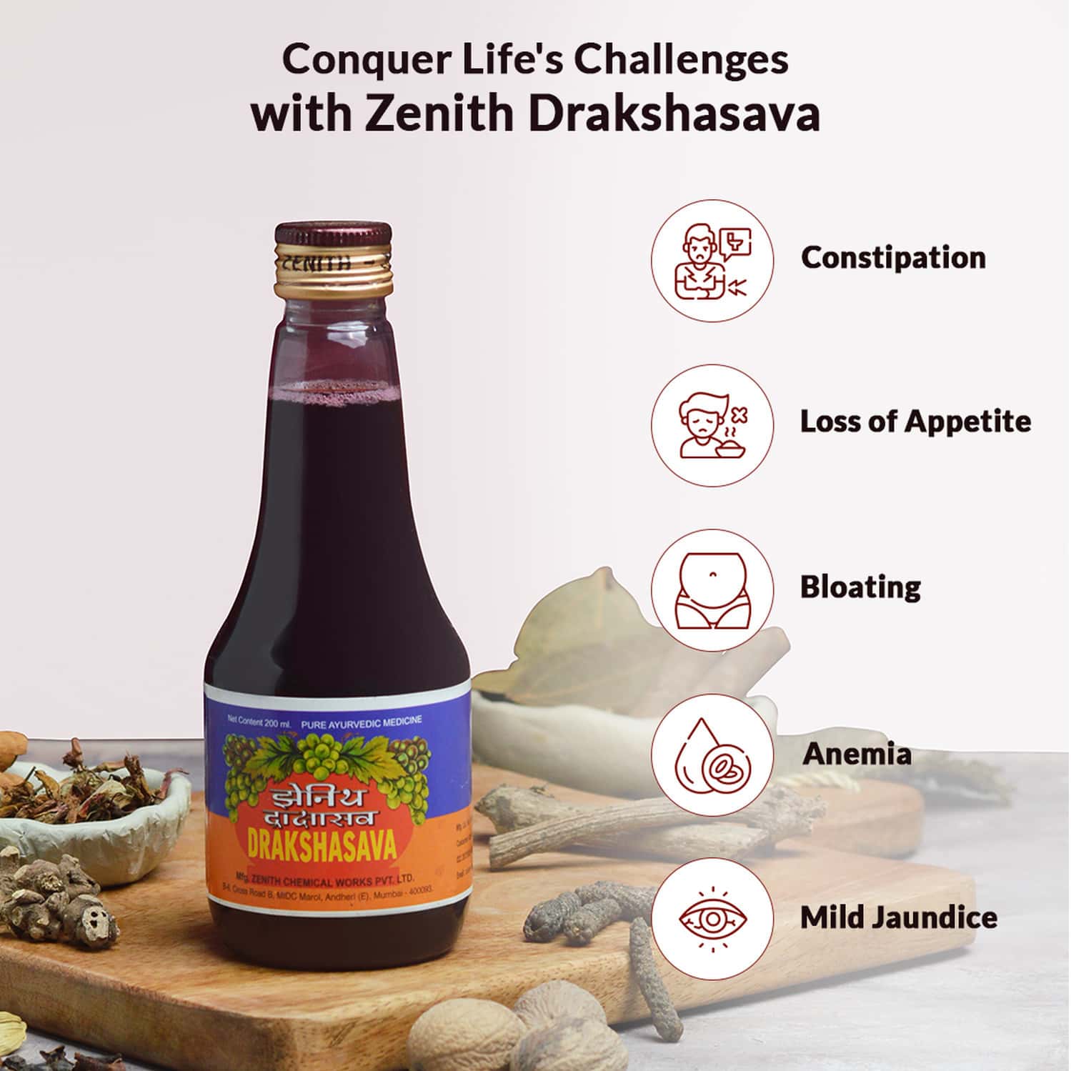 Buy ZENITH DRAKSHASAVA - 200ML Online & Get Upto 60% OFF at PharmEasy