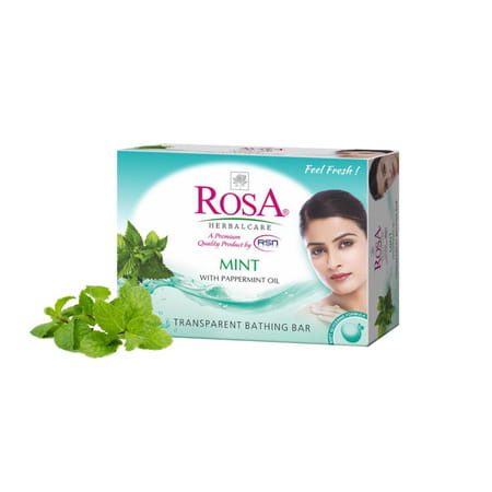 Rosa Transparent Mint & Neem Soap I Skin Conditioners I Pack 6 *100g Each
