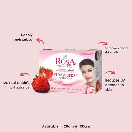 Rosa Transparent Mint & Neem Soap I Skin Conditioners I Pack 6 *100g Each