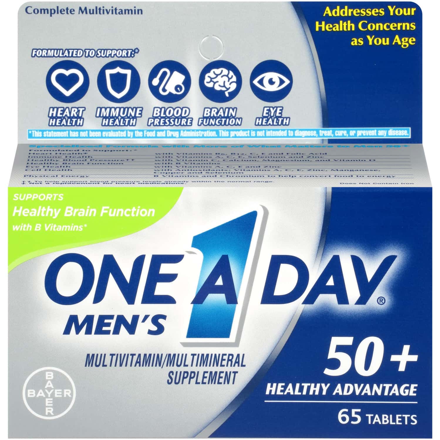 One A Day Men's 50+ Advantage Multivitamins | 65 Count