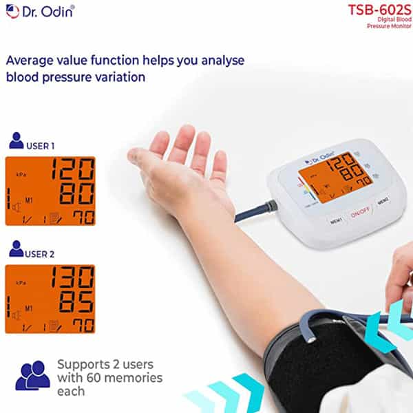 Dr. Odin Digital Blood Pressure Monitor (White)-Tsb-602S