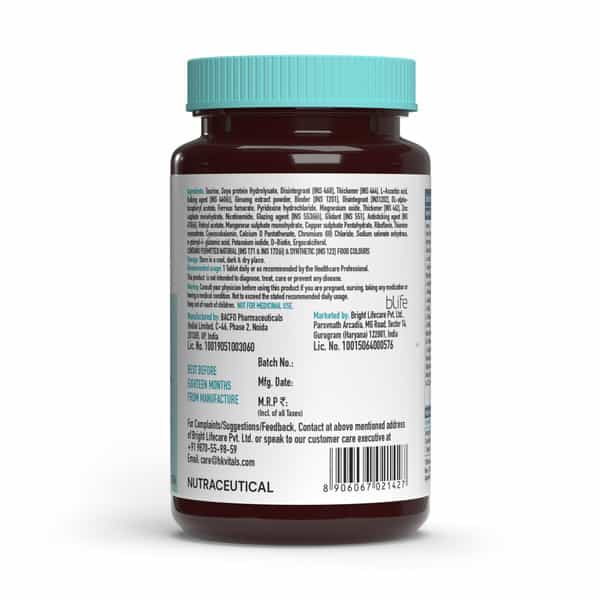 Hk Vitals Multivitamin + Calcium | Magnesium & Zinc (60 Each) | Combo For Men & Women