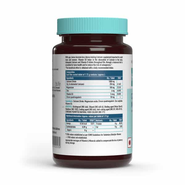 Hk Vitals Multivitamin + Calcium | Magnesium & Zinc (60 Each) | Combo For Men & Women
