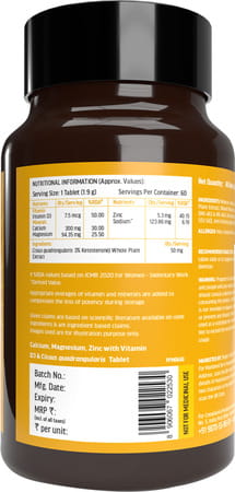 Hk Vitals Multivitamin | 60 Tablets + Zinc Tablets With Vitamin D3 | 60 Tablets (Combo)