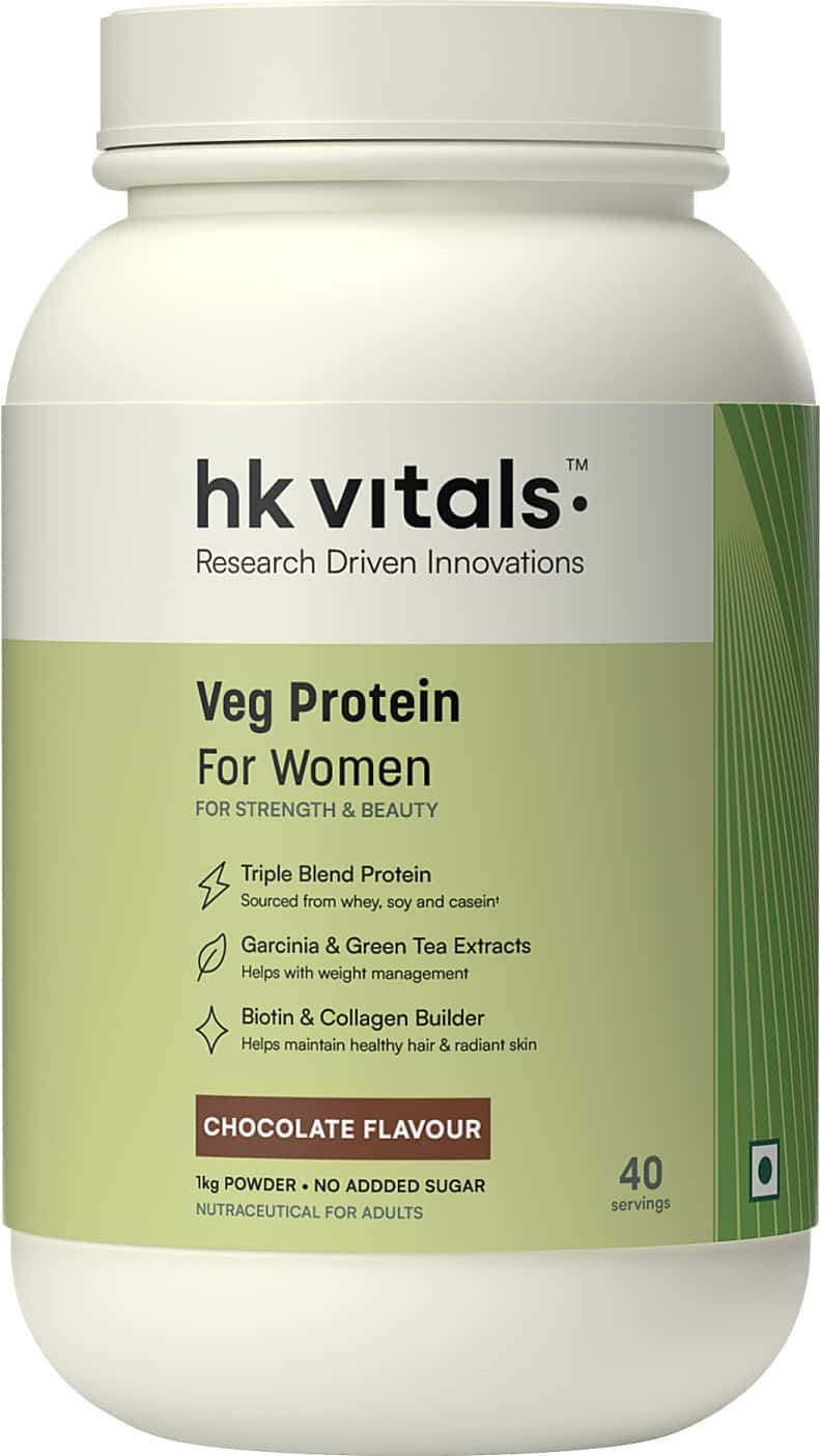 Hk Vitals Veg Protein For Women (chocolate | 1kg) | Vegetarian Protein With Soy