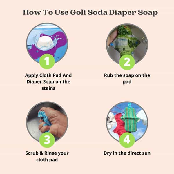 Goli Soda All Natural Probiotics Cloth Pad Diaper Soap Soap - 90 G -(Pack Of 1)