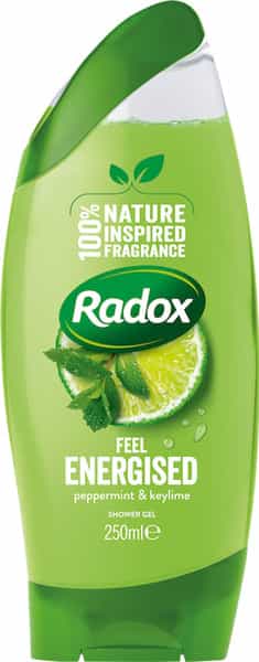 Radox Shower Gel Feel Energized Peppermint & Keylime Scent - 250Ml