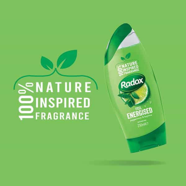 Radox Shower Gel Feel Energized Peppermint & Keylime Scent - 250Ml
