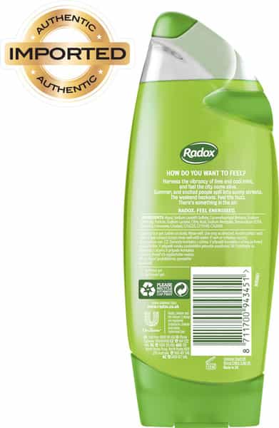 Radox Shower Gel Feel Energized Peppermint & Keylime Scent - 250Ml