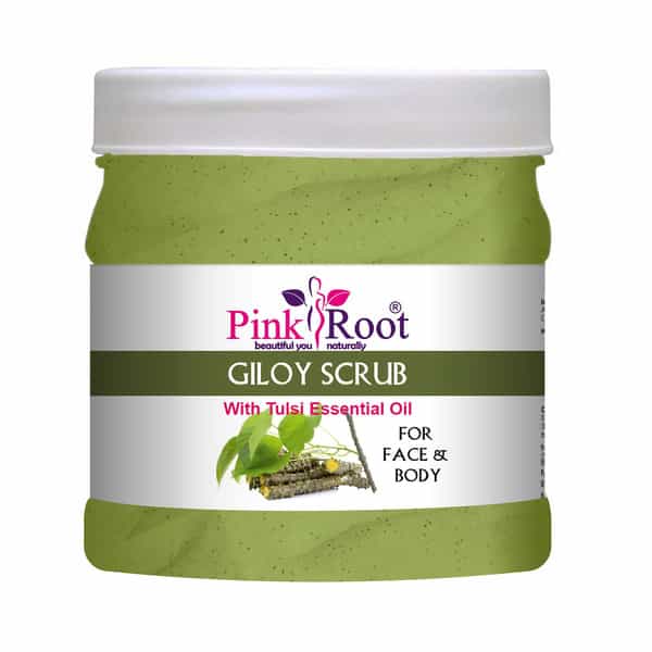 Pink Root Giloy Scrub Skin Brightening Tan Removal Scrub 500Ml