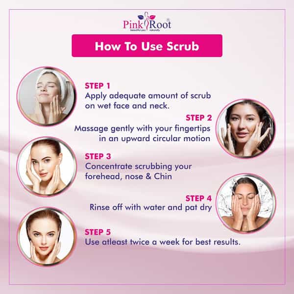 Pink Root Giloy Scrub Skin Brightening Tan Removal Scrub 500Ml
