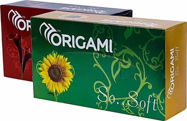Origami So Soft Face Tissue Paper Box / Car Facial Tissue Box - 2 Ply - 100 Pulls