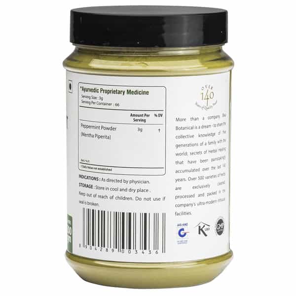 Bixa Botanical Peppermint Powder(Mentha Piperita), For Healthy Digestion & Metabolism Wellness(200G)
