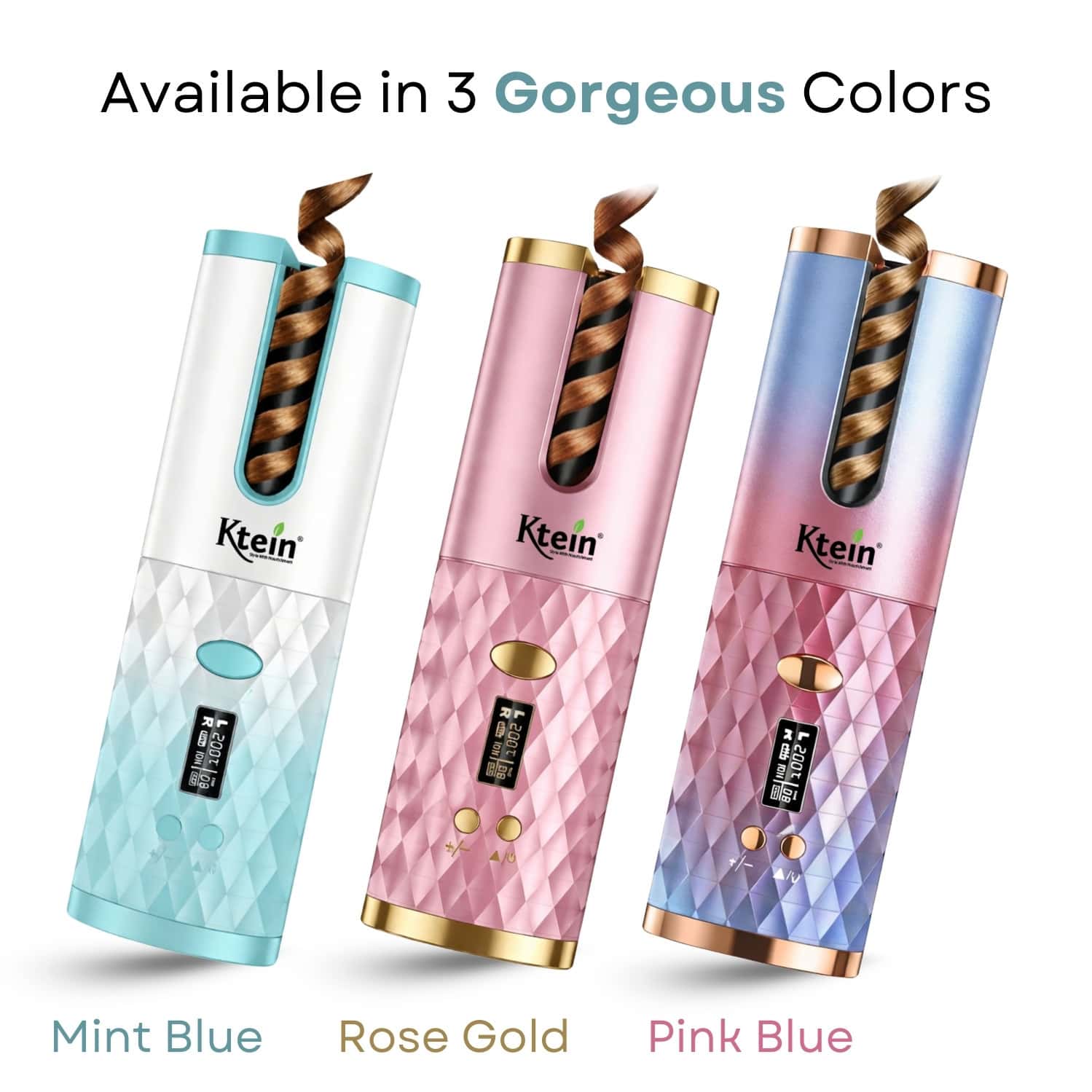 Ktein Cordless Advanced Curl Pro Automatic Hair Curler - Color May Vary