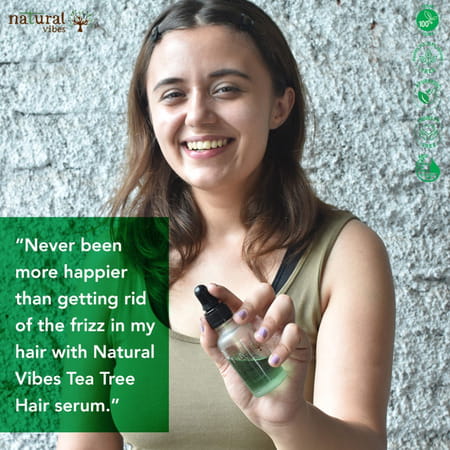 Natural Vibes Tea Tree Hair Repair Serum 30 Ml ~ For Treating Dandruff | Hairfall And Damaged Hair