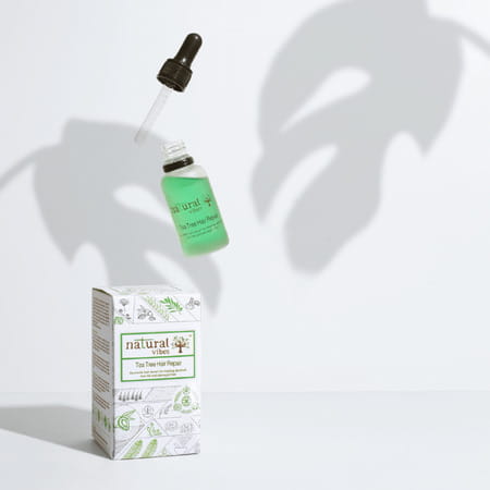 Natural Vibes Tea Tree Hair Repair Serum 30 Ml ~ For Treating Dandruff | Hairfall And Damaged Hair
