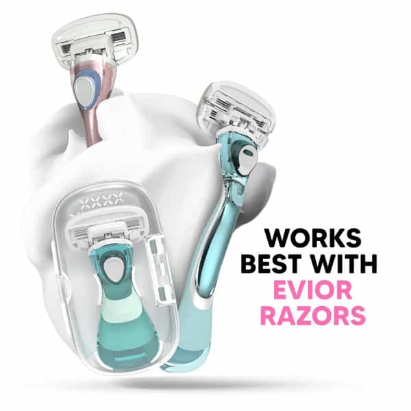 Letsshave Evior 6 Razor Trial Kit For Women With Whipped Shave Cream