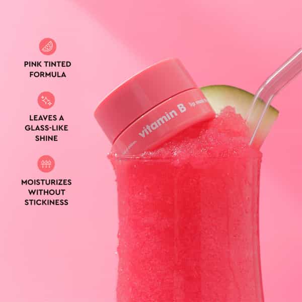 The Face Shop Vitamin B Tinted Overnight Lip Balm | Watermelon | Shea Butter | Soft Pink Lips - 5