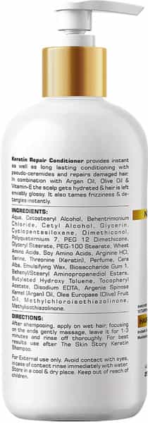 The Skin Story Sulphate Free Anti Frizz Keratin Conditioner Instant Gloss | Vit E Olive Oil 250G