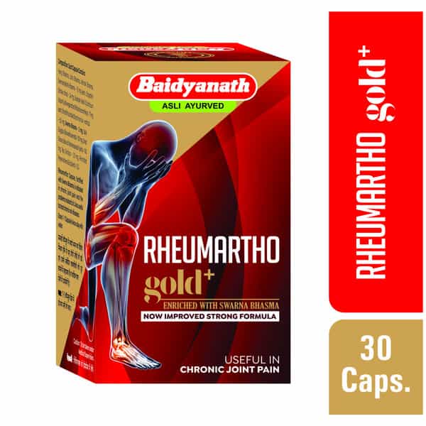 Baidyanath Asli Ayurved Rheumartho Gold Plus For Chronic Joint Pain Muscle Pain Relief 30 Capsules