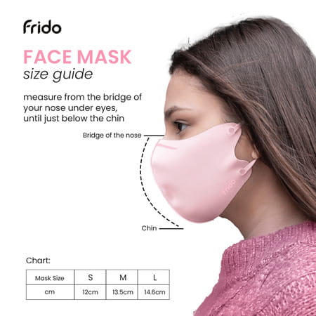 Frido Ultimate Pro Copper Mask|Pink|Nose Clip|Ear Loop|Washable|Imported|Medium Size (Pack Of 10)