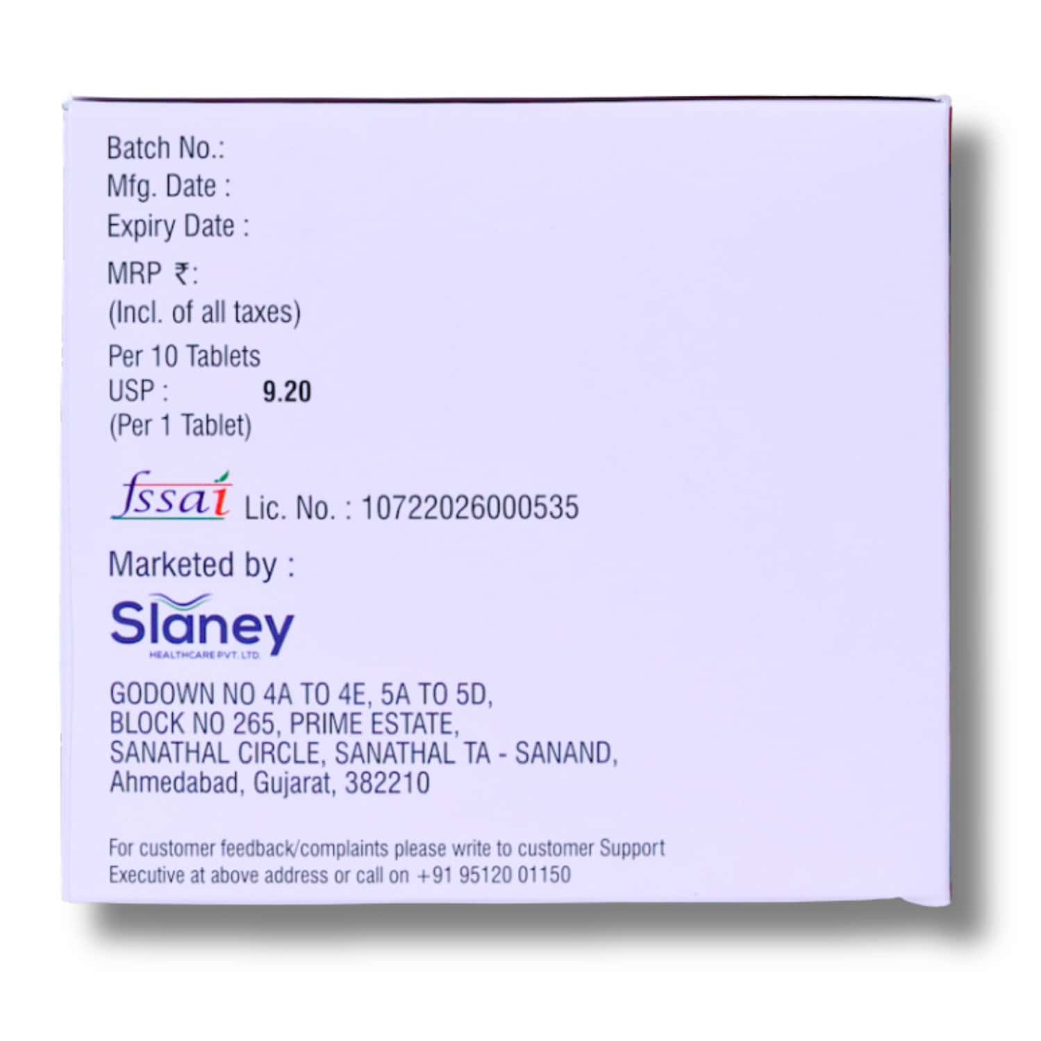 Slaney Bitamina Plus Multivitamin 10 Tablets