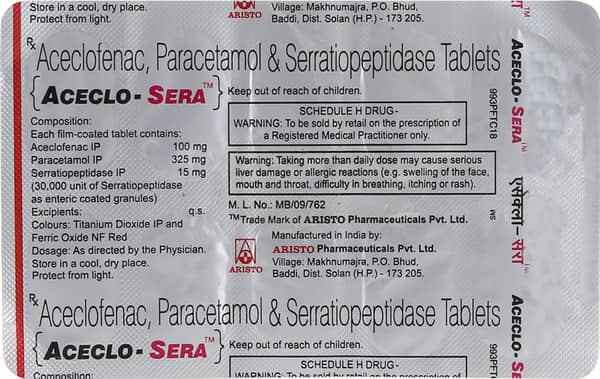 Aceclo Sera Strip Of 10 Tablets