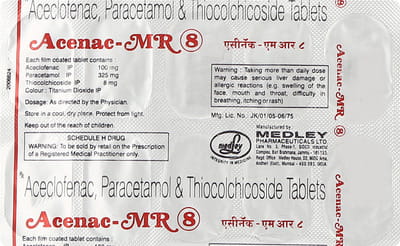 Acenac Mr 8mg Strip Of 10 Tablets