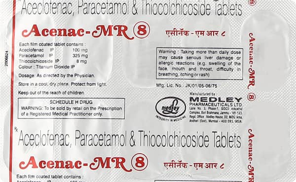 Acenac Mr 8mg Strip Of 10 Tablets